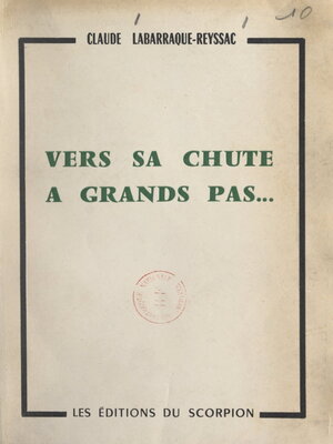 cover image of Vers sa chute à grands pas